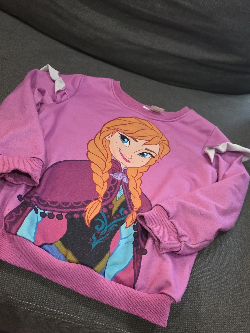 PatPat Girls' Purple Graphic Sweatshirt with Orange Hair Print